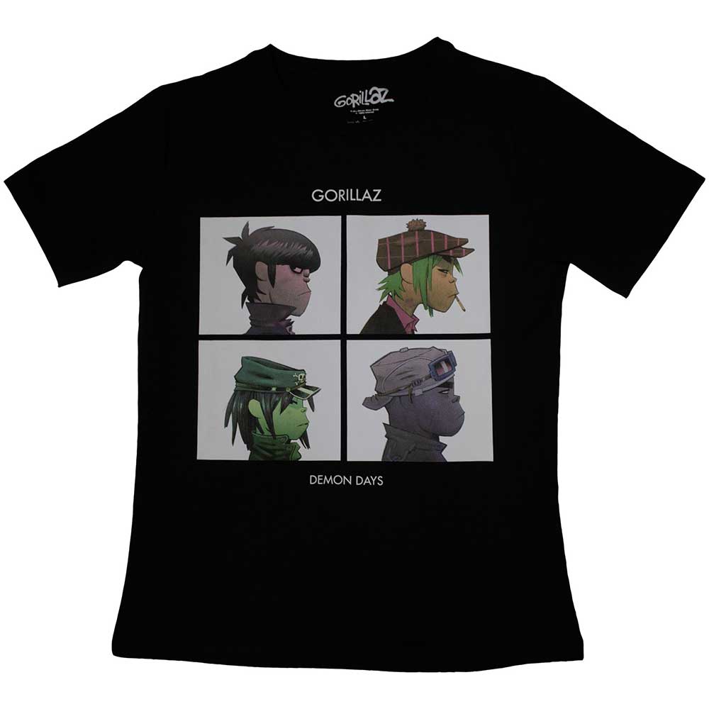 GORILLAZ Attractive Ladies T-Shirt, Demon Days