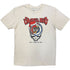 Beige t-shirt with Grateful Dead logo and text on a white background