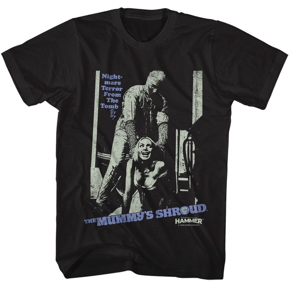 HAMMER HORROR Eye-Catching T-Shirt, MUMMY ATTACK