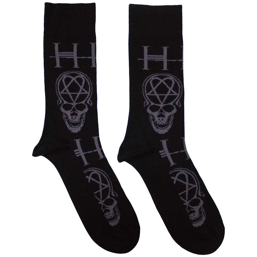 HIM Unisex Ankle Socks, Heartagram Skull