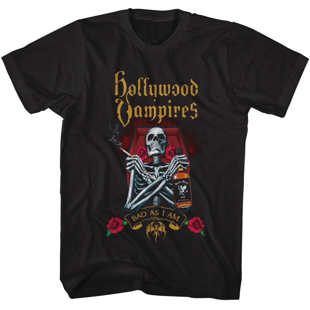 HOLLYWOOD VAMPIRES Eye-Catching T-Shirt, Bad As I Am