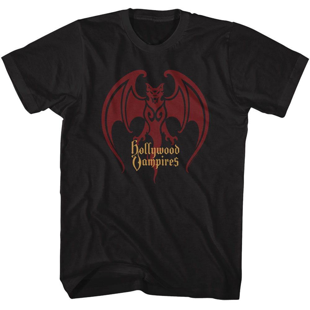 HOLLYWOOD VAMPIRES Eye-Catching T-Shirt, Bat Logo