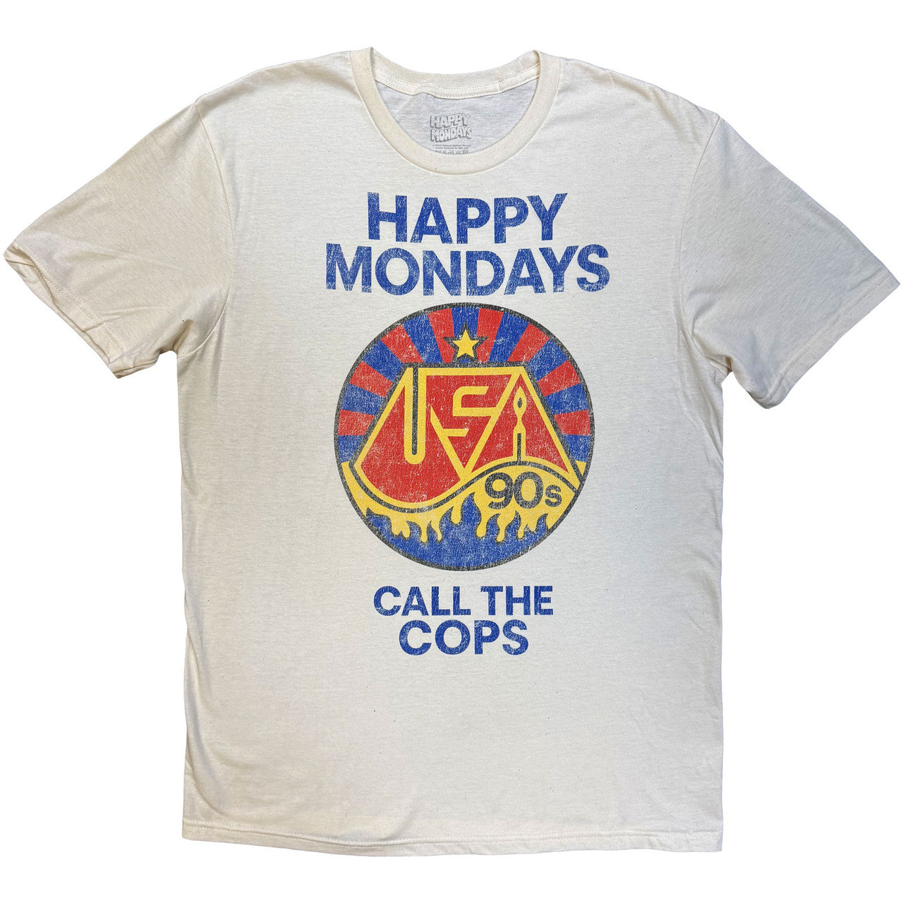HAPPY MONDAYS Attractive T-Shirt, Call The Cops