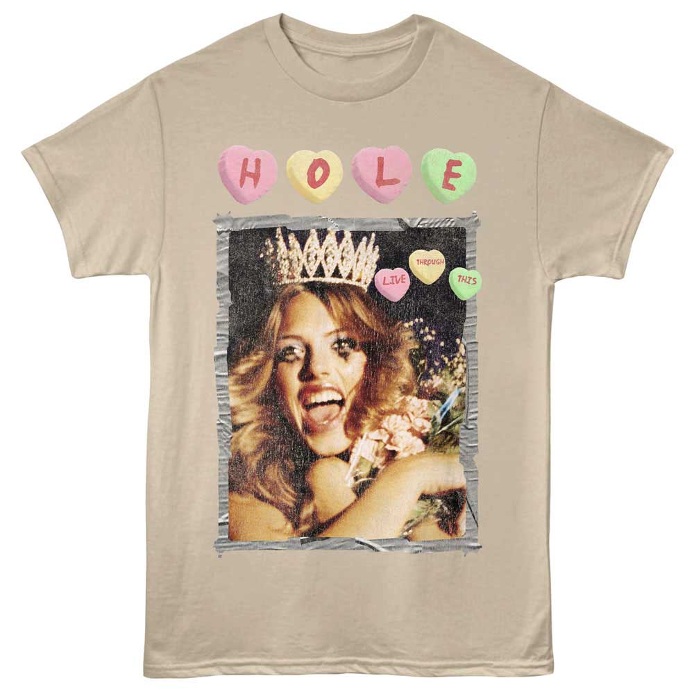HOLE Eye-Catching T-Shirt, LIVE THROUGH THIS CANDIES