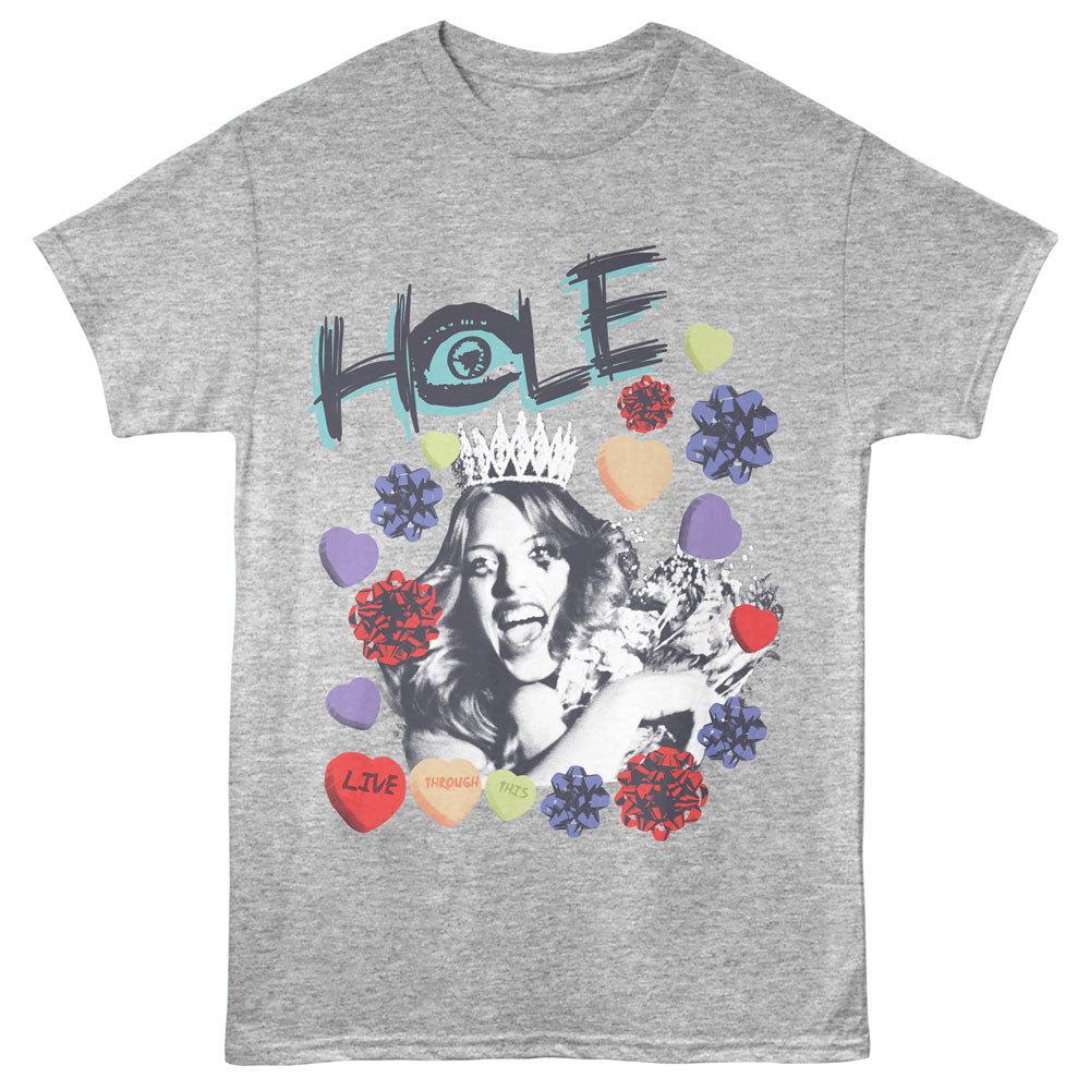 HOLE Eye-Catching T-Shirt, HEARTS AND BOWS