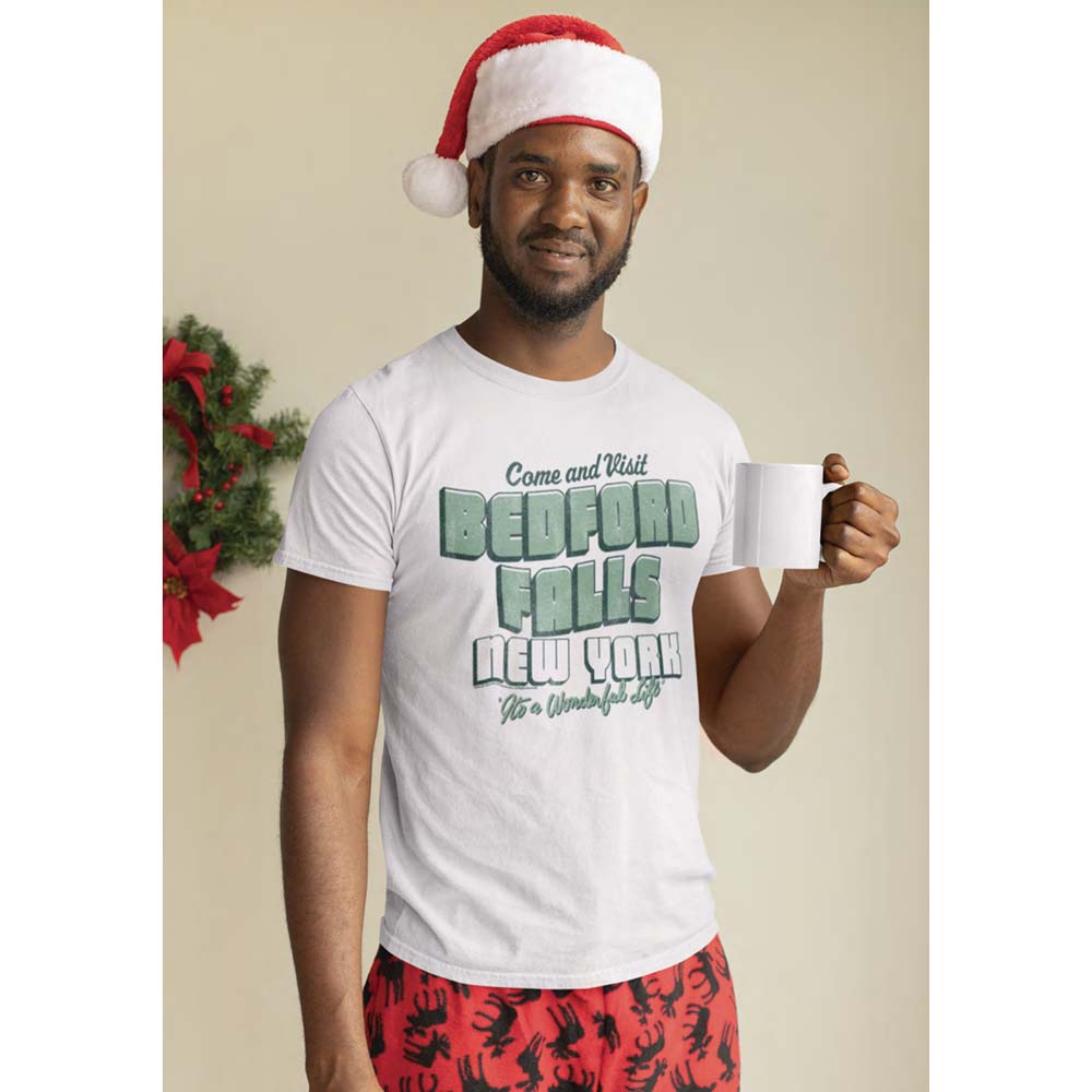 ITS A WONDERFUL LIFE Famous T-Shirt, Visit Bedford Falls