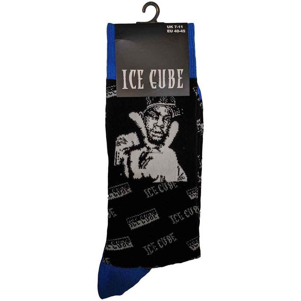 ICE CUBE Unisex Ankle Socks, B&amp;w Photo