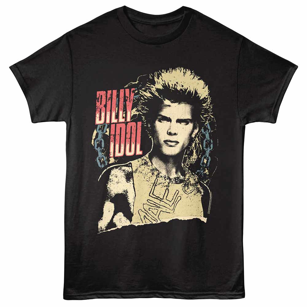BILLY IDOL Eye-Catching T-Shirt, CHAIN