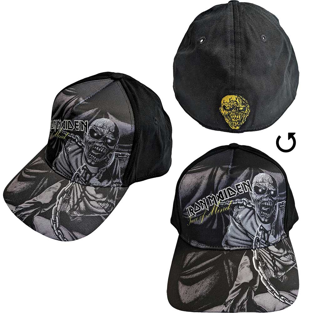 IRON MAIDEN Baseball Cap, Piece Of Mind Greyscale