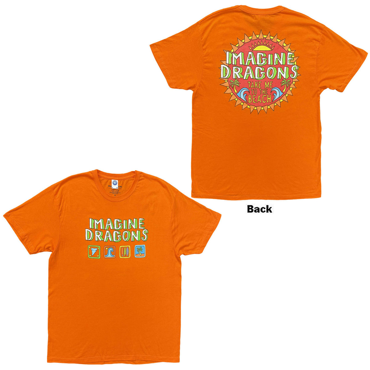 IMAGINE DRAGONS Attractive T-Shirt, Take Me To The Beach