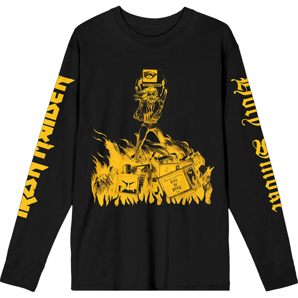 IRON MAIDEN Long Sleeve T-Shirt, Holy Smoke