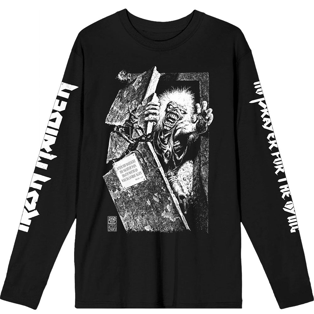 IRON MAIDEN Long Sleeve T-Shirt, No Prayer Grave