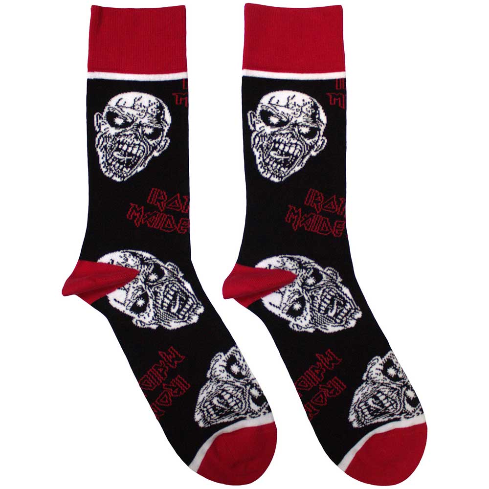 IRON MAIDEN Unisex Ankle Socks, Eddie Skulls