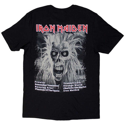 IRON MAIDEN Attractive T-Shirt, First Album Track List V.3.