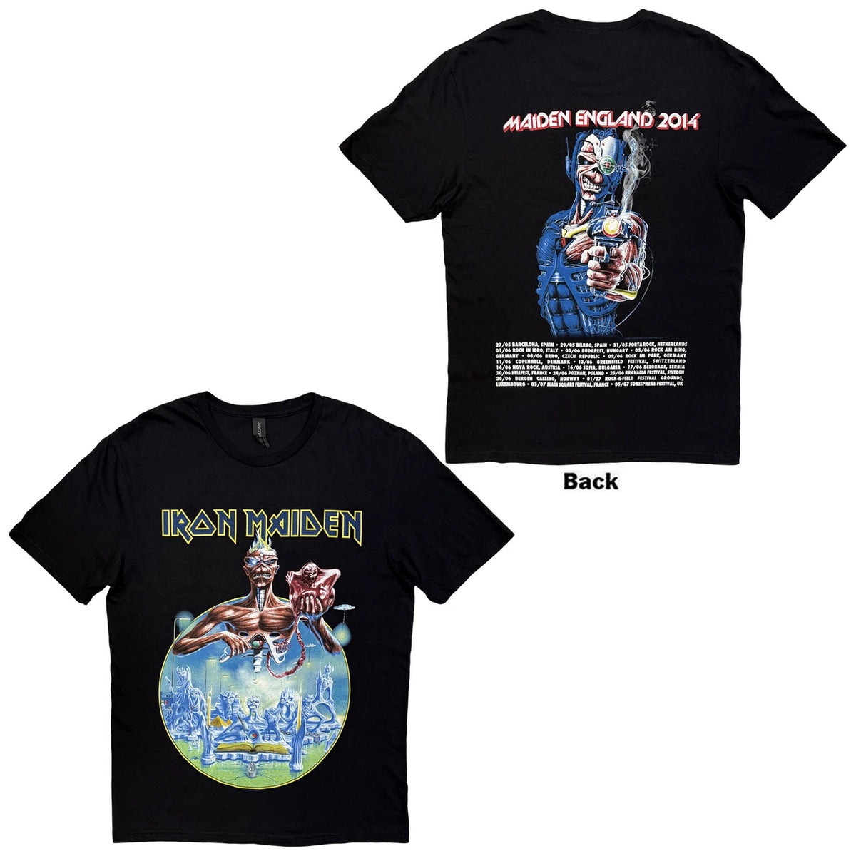 IRON MAIDEN Attractive T-Shirt, England 2014 Tour