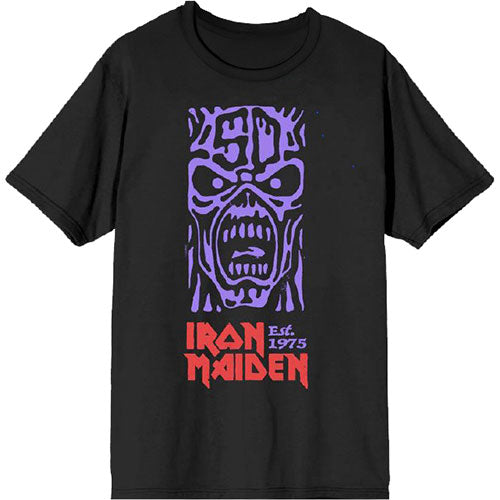 IRON MAIDEN Attractive T-Shirt, Est. 1975 Stamp Logo