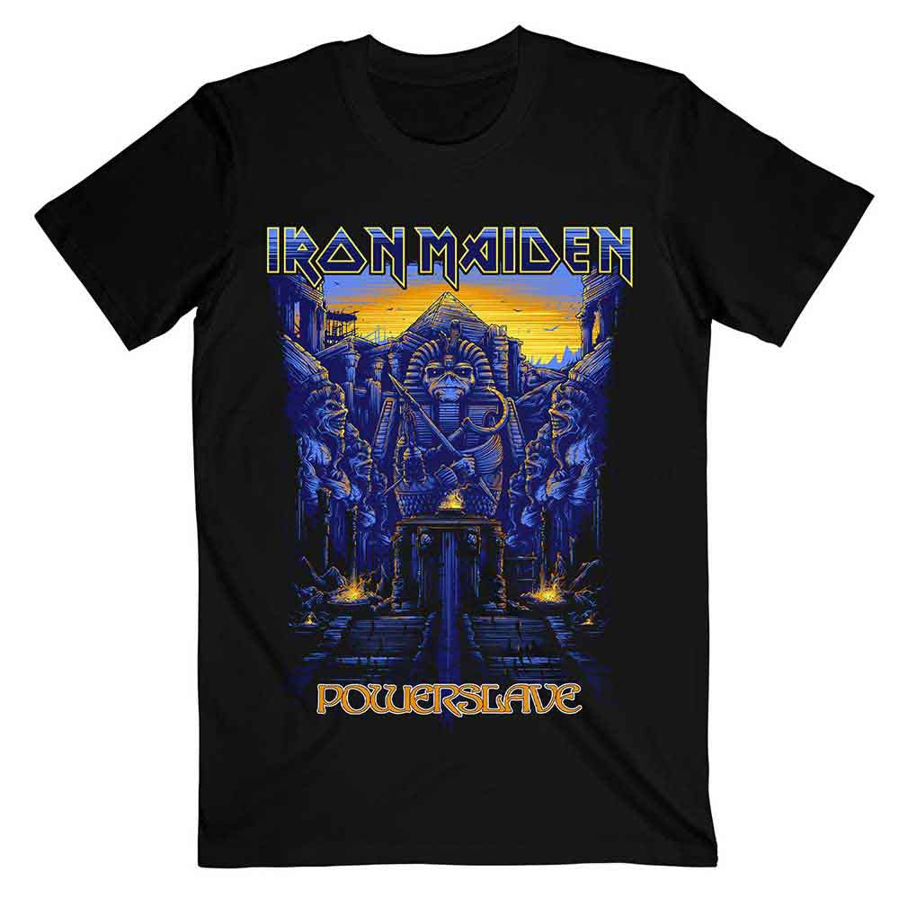 IRON MAIDEN Attractive T-Shirt, Dark Ink Powerslaves