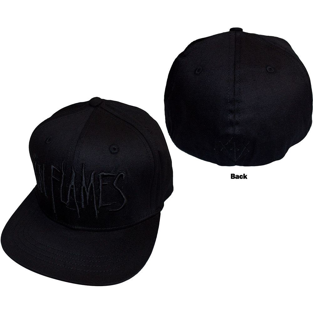 IN FLAMES Snapback Cap, Black Logo