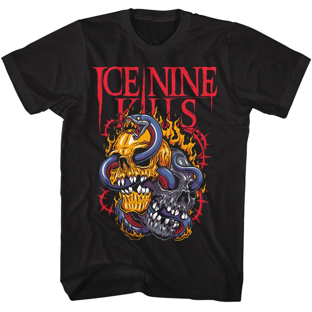 ICE NINE KILLS Eye-Catching T-Shirt, Snake Skulls