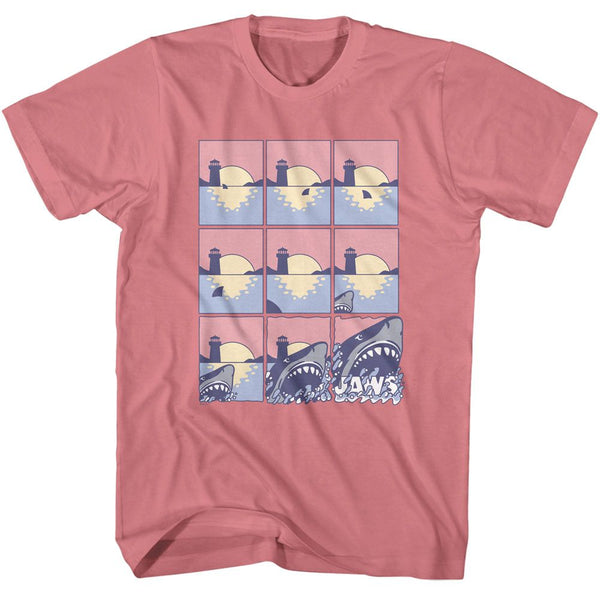 JAWS Eye-Catching T-Shirt, Pastel Comic Strip