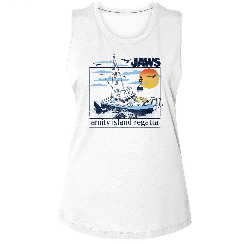 JAWS Tank Top for Ladies, Amity Island Regatta