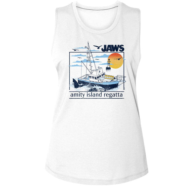 JAWS Tank Top for Ladies, Amity Island Regatta