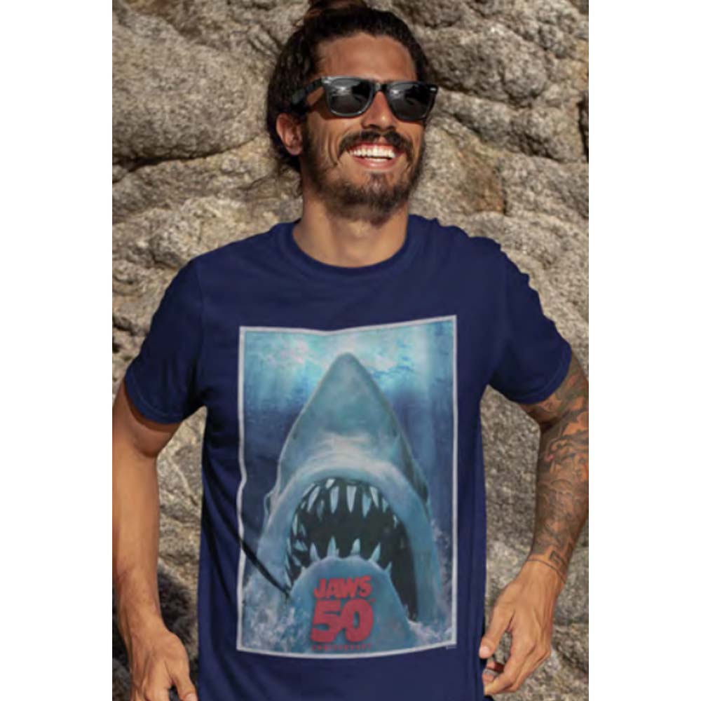 JAWS Eye-Catching T-Shirt, 50TH POSTER