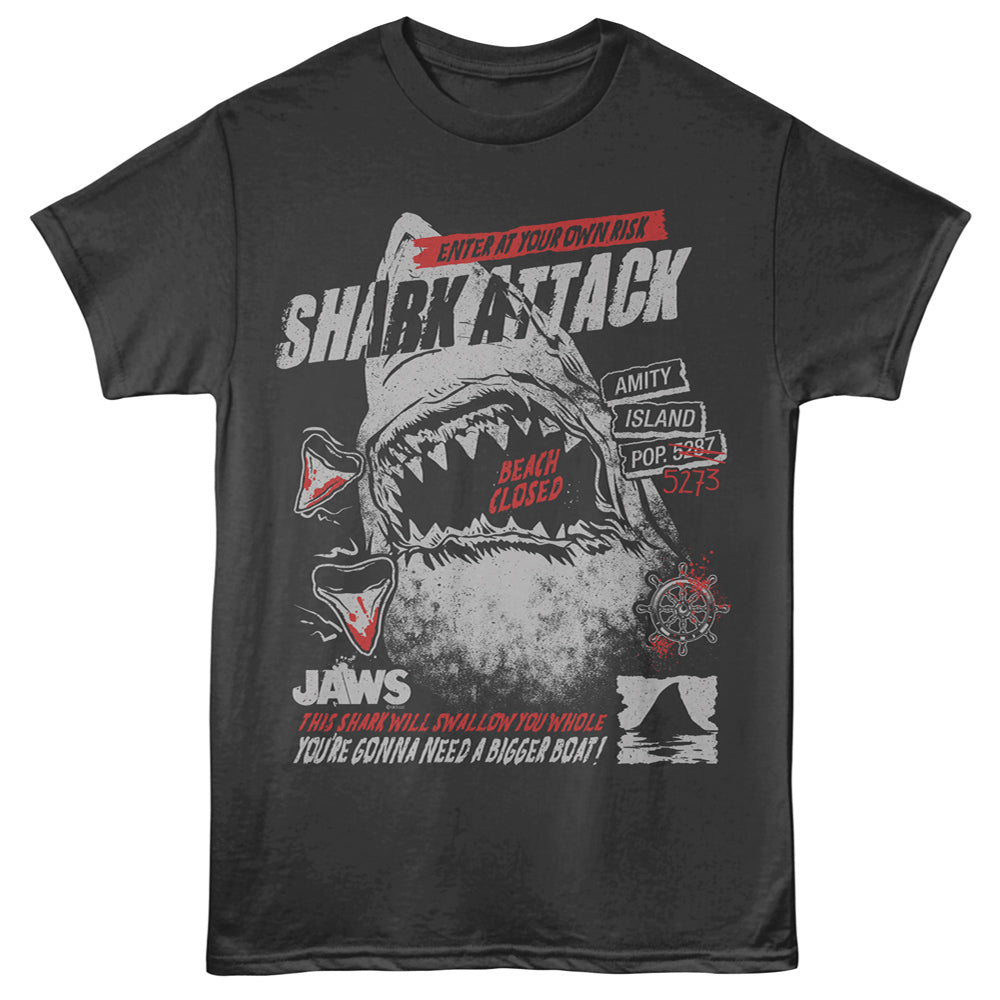 JAWS Eye-Catching T-Shirt, SHARK ATTACK