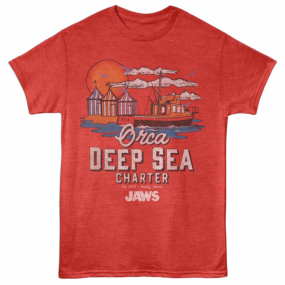 JAWS Eye-Catching T-Shirt, ORCA DEEP SEA CHARTER