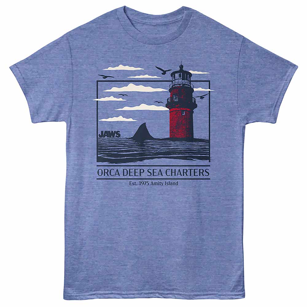 JAWS Eye-Catching T-Shirt, DEEP SEA CHARTERS