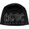 AC/DC Attractive Beanie Hat, Back In Black