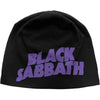 BLACK SABBATH Attractive Beanie Hat, Purple Logo Jd Print