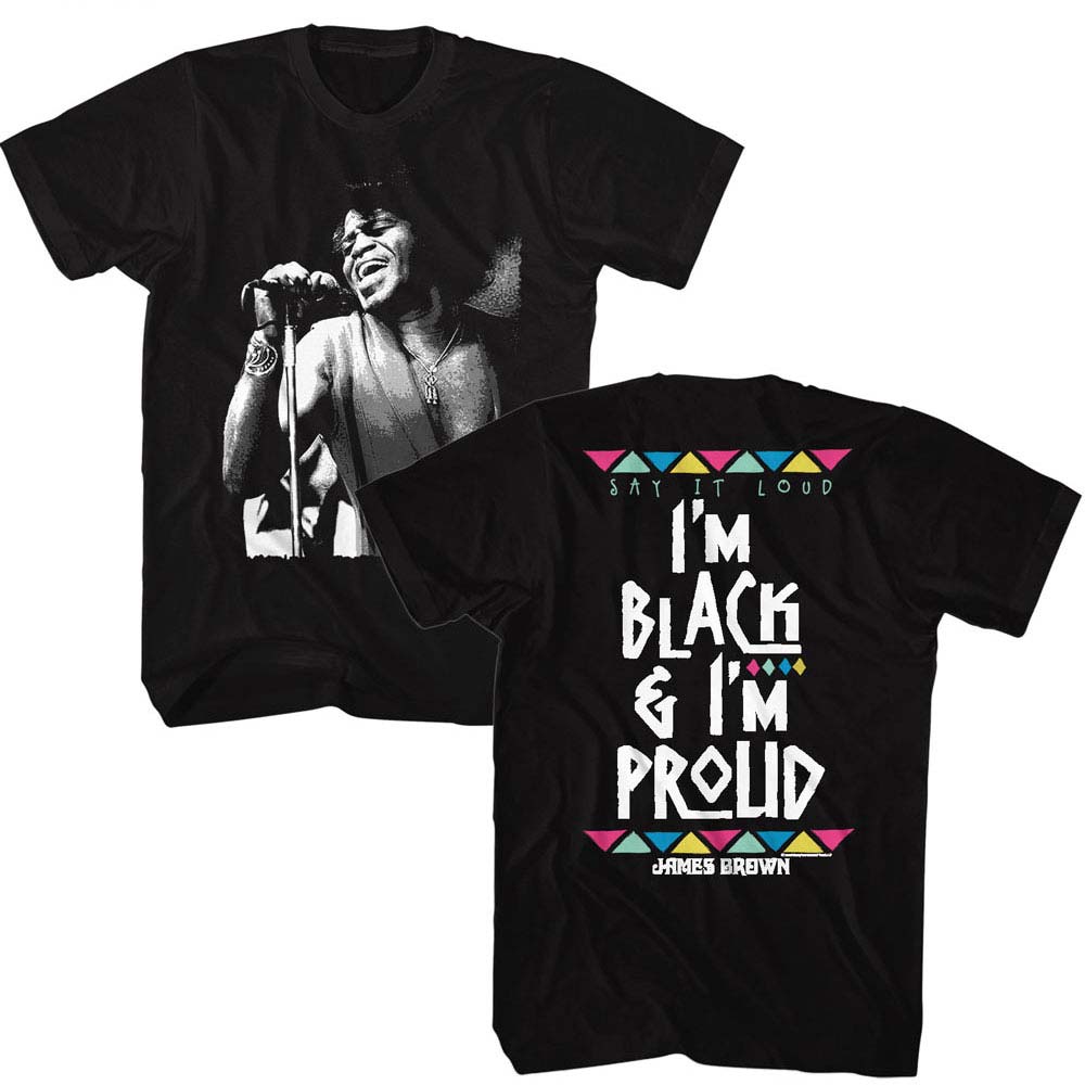 JAMES BROWN Eye-Catching T-Shirt, Black and Proud