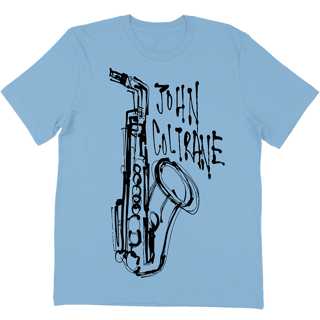 John Coltrane Saxophone T-Shirt In Light Blue