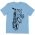 John Coltrane Saxophone T-Shirt In Light Blue