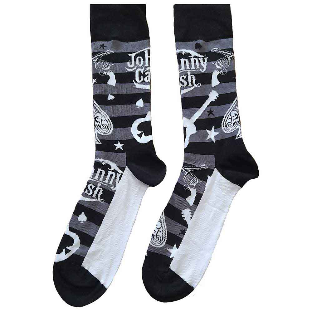 JOHNNY CASH Unisex Ankle Socks, Guitars &