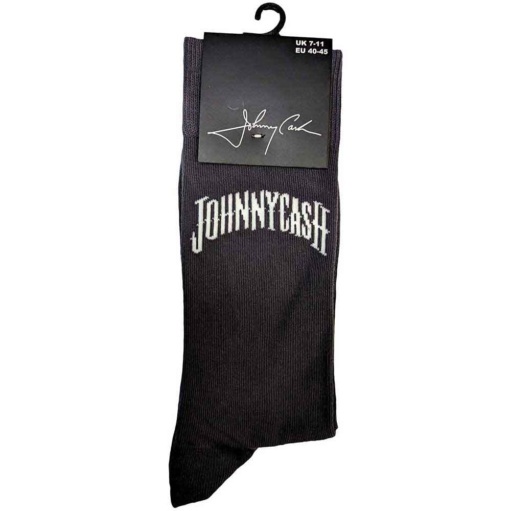 JOHNNY CASH Unisex Ankle Socks, Man In Black Logo