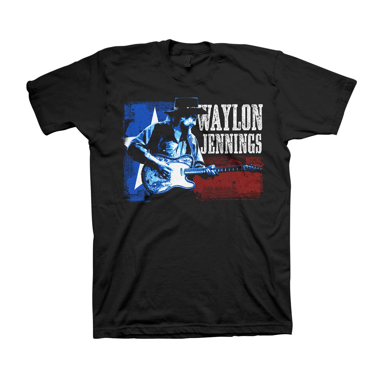 WAYLON JENNINGS T-Shirt, Red, White and Blue