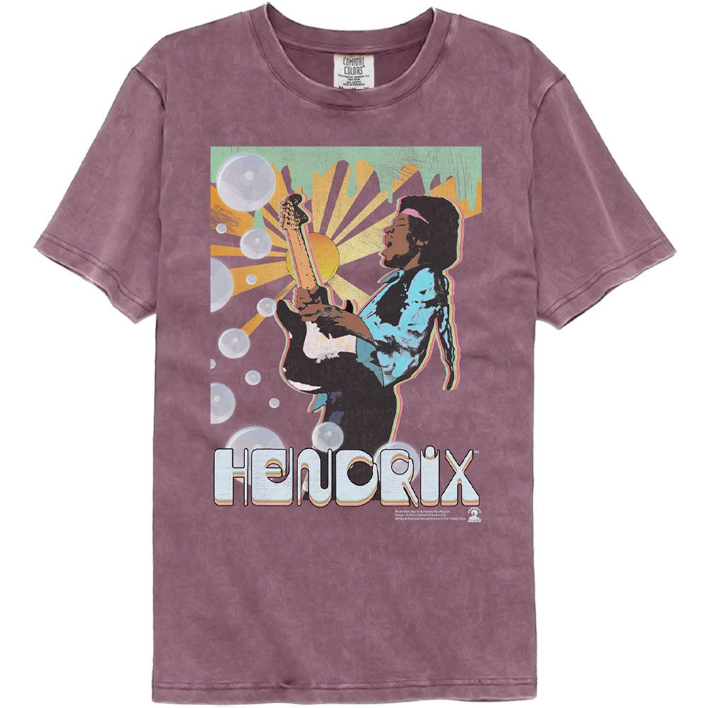 JIMI HENDRIX Garment Dye T-Shirt, Bubbles