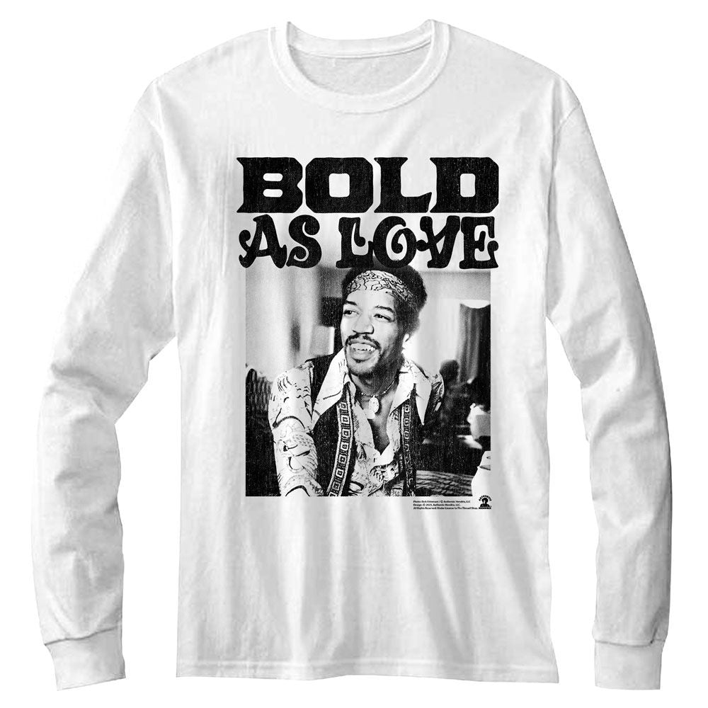 JIMI HENDRIX Eye-Catching Long Sleeve T-Shirt, Bold