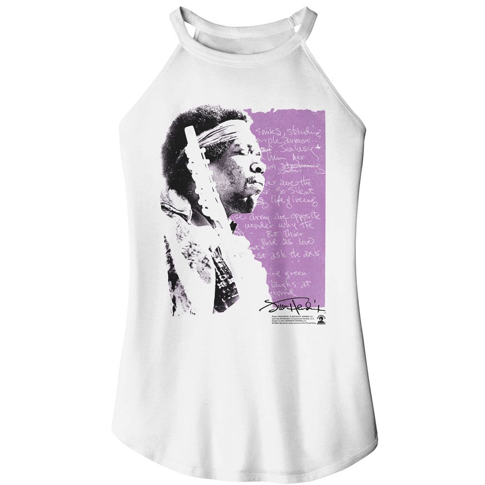 JIMI HENDRIX Rocker Tank, Handwritten Lyrics