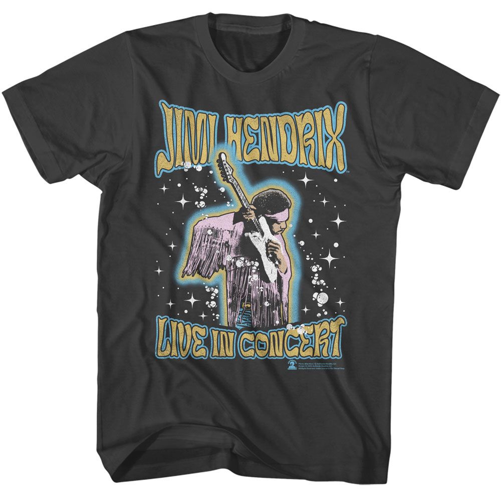 JIMI HENDRIX Eye-Catching T-Shirt, Guitar Playing