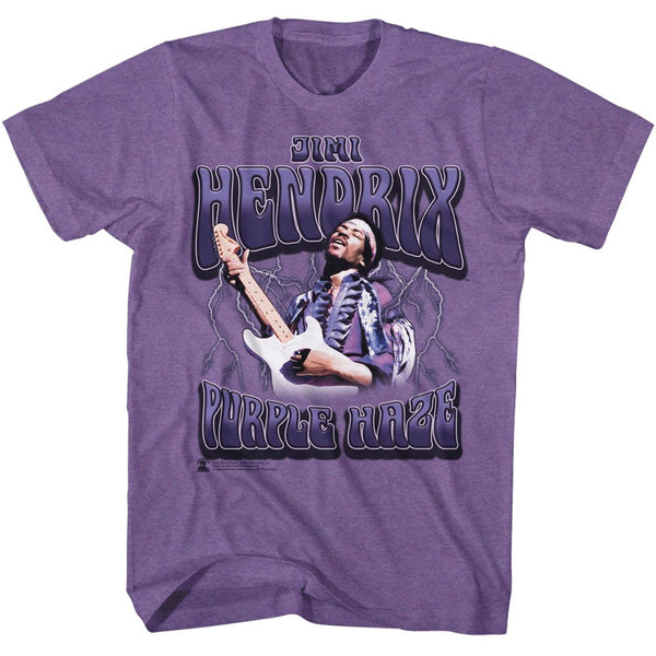JIMI HENDRIX Eye-Catching T-Shirt, Purple Haze Lightning