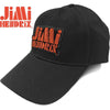 JIMI HENDRIX Baseball Cap, Orange Stencil Logo