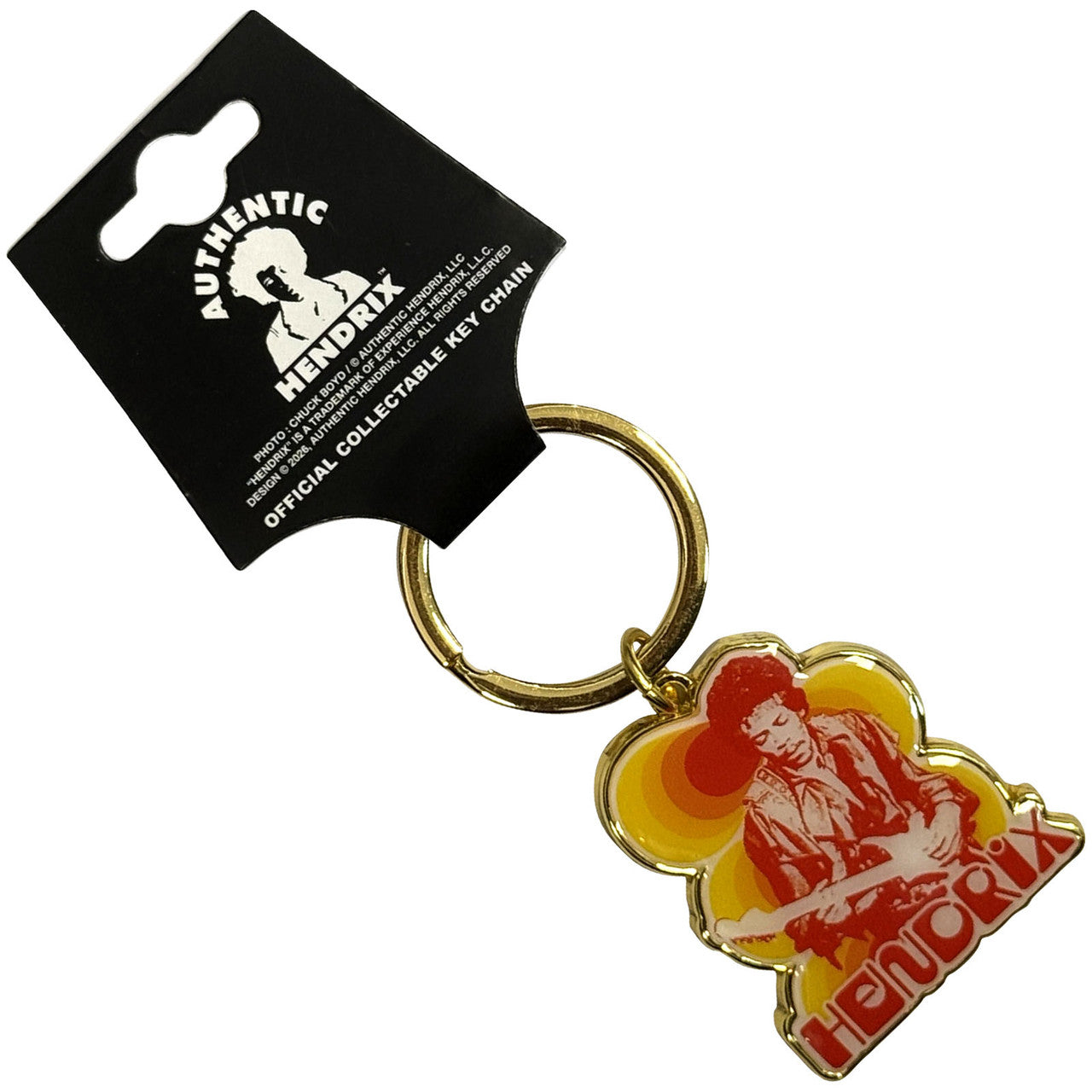 JIMI HENDRIX Keychain, Jimi &amp; Guitar