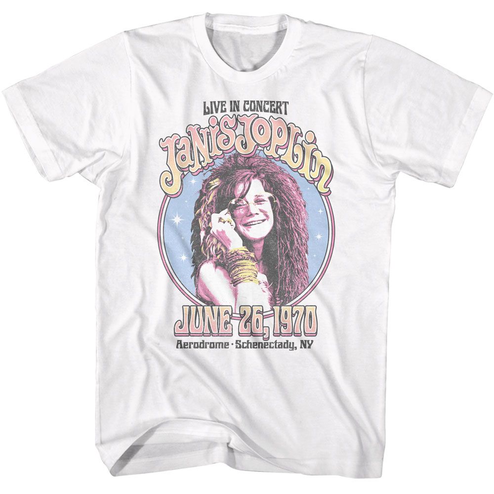 JANIS JOPLIN Eye-Catching T-Shirt, Circle Sparkle