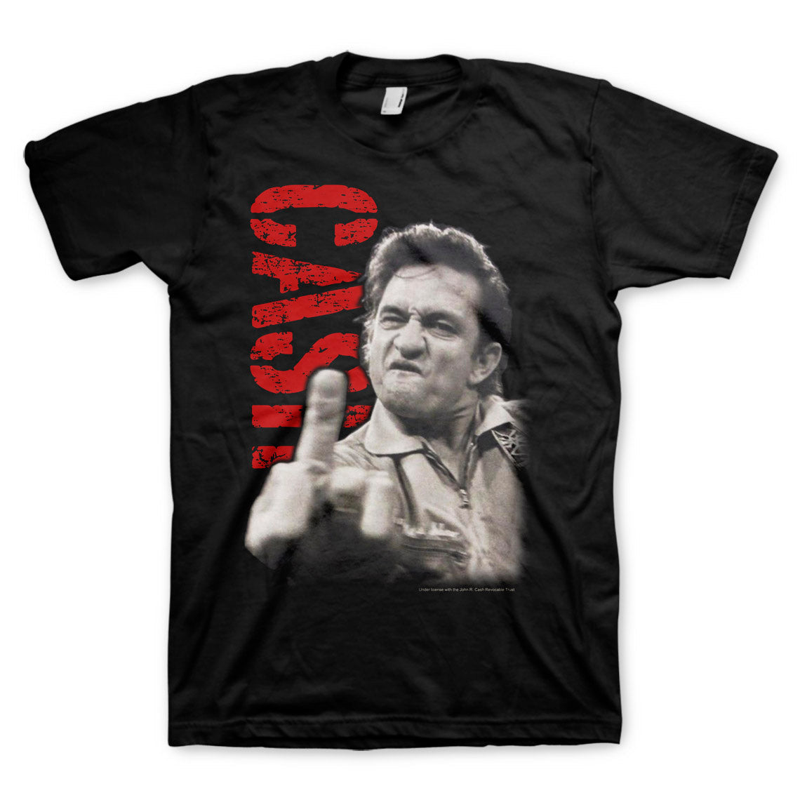 JOHNNY CASH T-Shirt, The Finger Red Logo