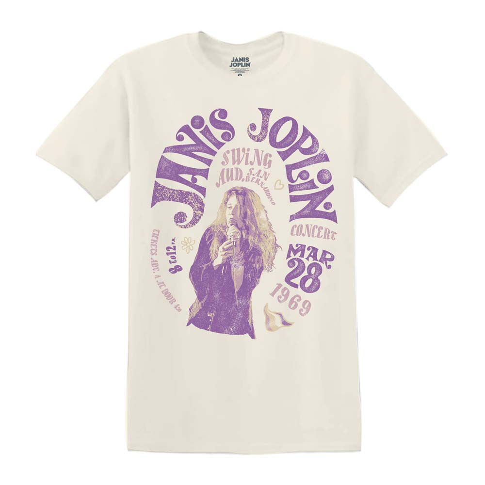 JANIS JOPLIN Pigment Dyed T-Shirt, Swing