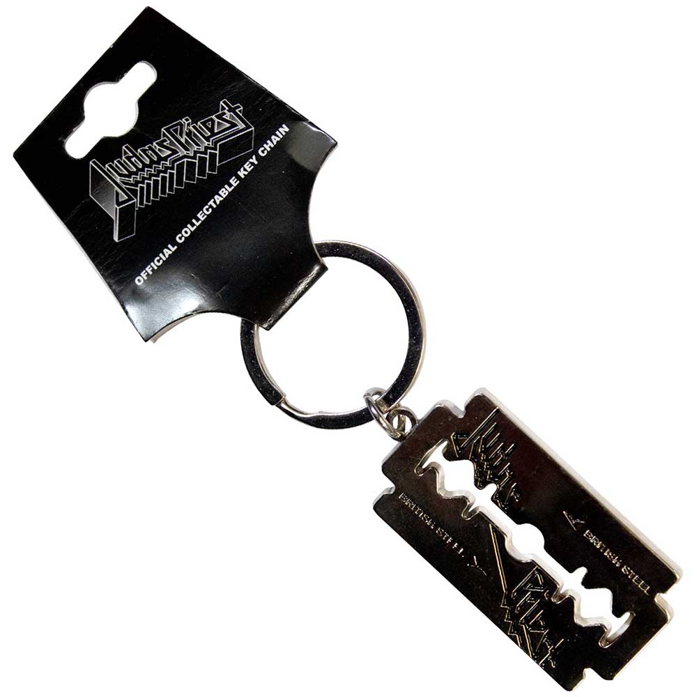 JUDAS PRIEST Keychain, British Steel Razor Blade