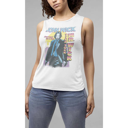 Women Exclusive JOHN WICK Muscle Tank, Tick Tock Mr Wick Gradient